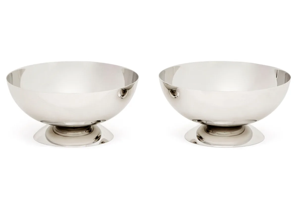 Kave Home Set dvou nerezových misek Nirela 12,5 cm