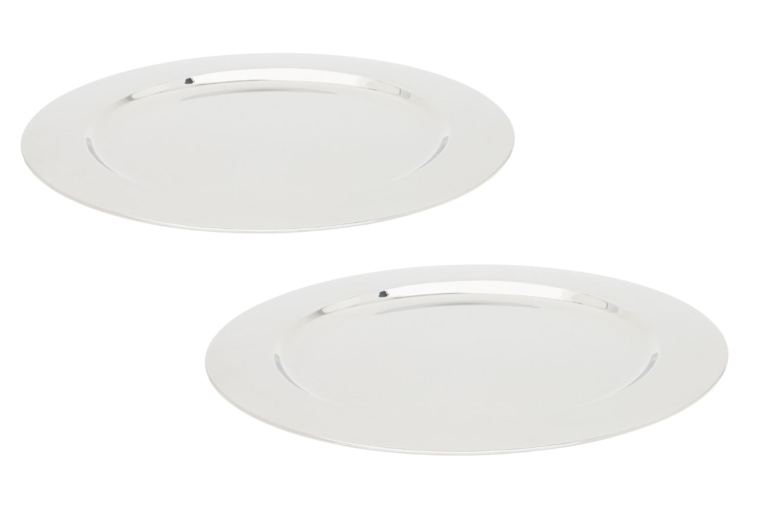 Kave Home Set dvou nerezových talířů Nirela 33 cm Kave Home