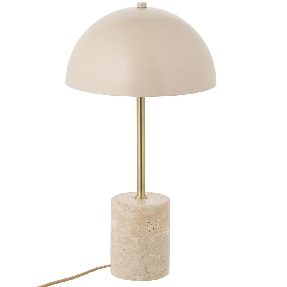 Nordic Living Béžová mramorová stolní lampa Sheffield 45 cm Nordic Living