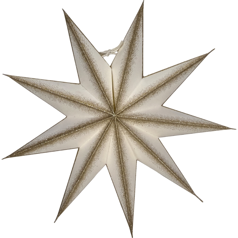 House Doctor Bílo-zlatá papírová vánoční hvězda Point 30 cm House Doctor
