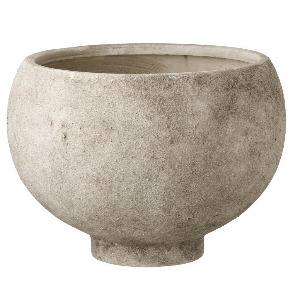 Nordic Living Šedý keramický květináč Galio Ø 26 cm Nordic Living