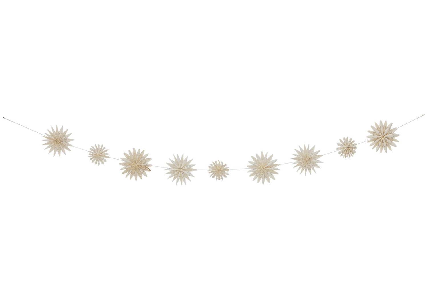 Bloomingville Bílá papírová vánoční girlanda Bellac 183 cm Bloomingville