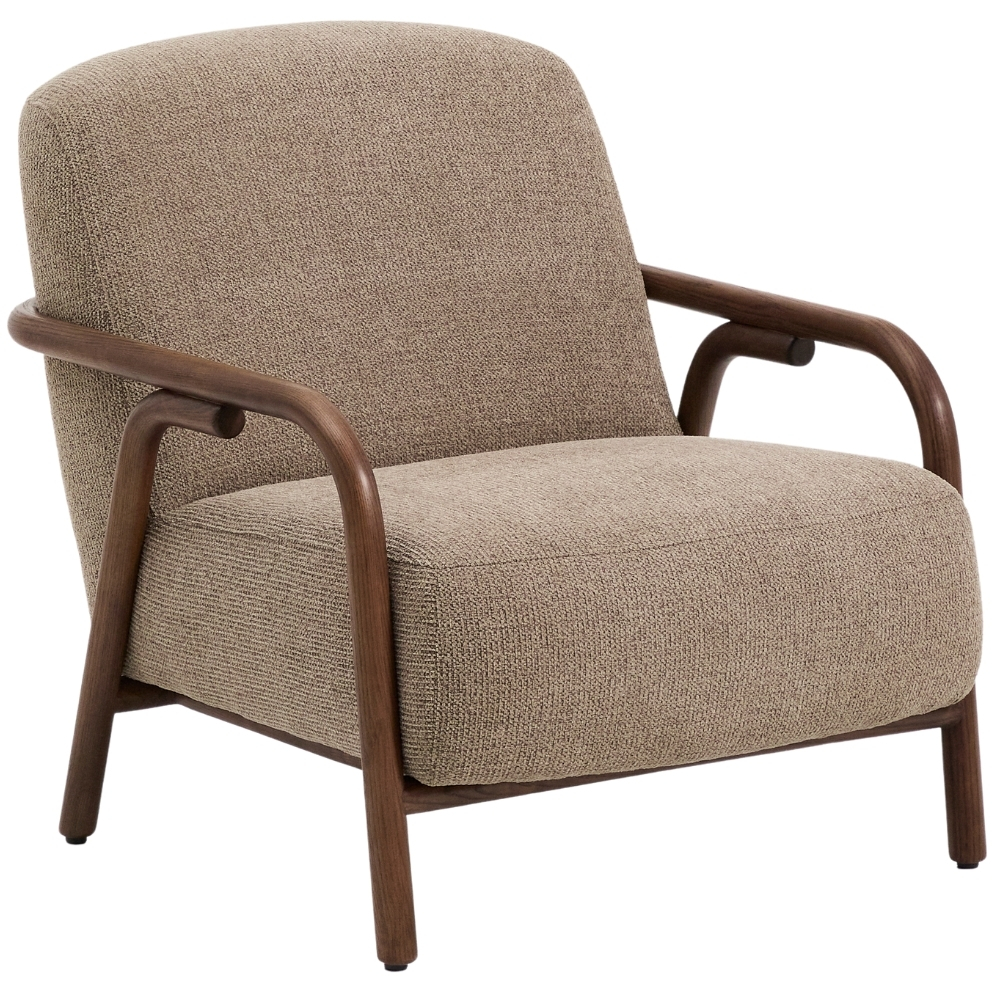 Kave Home Hnědé čalouněné křeslo Sylo Kave Home