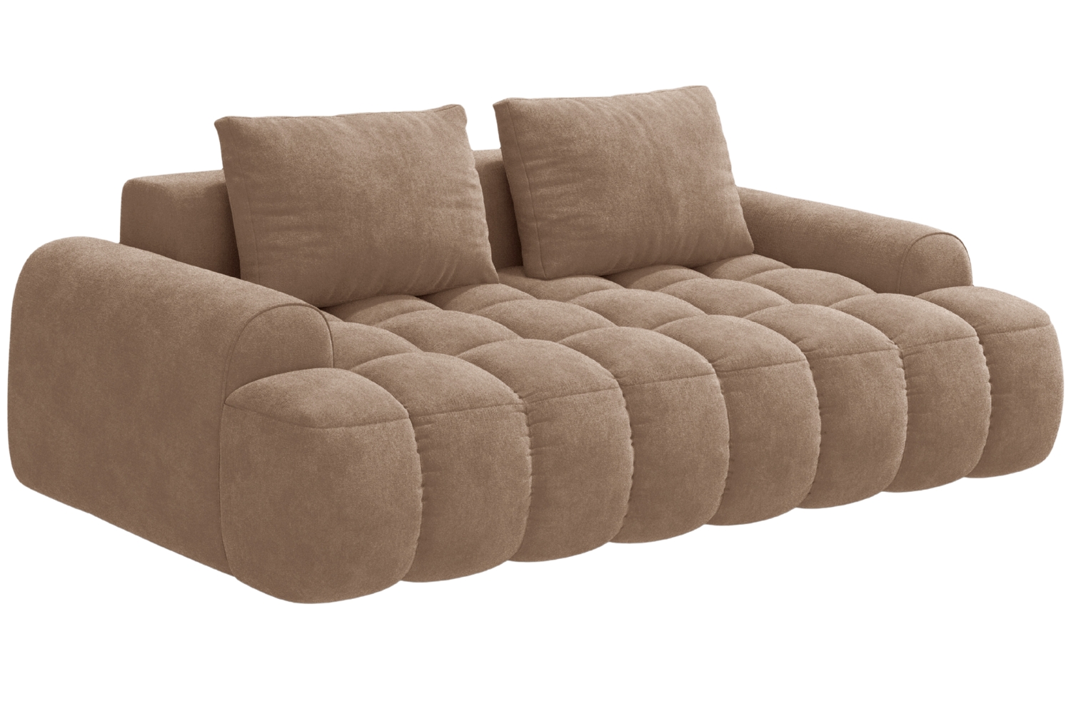 Cosmopolitan Design Tmavě béžová sametová trojmístná pohovka Linz 200 cm Cosmopolitan Design