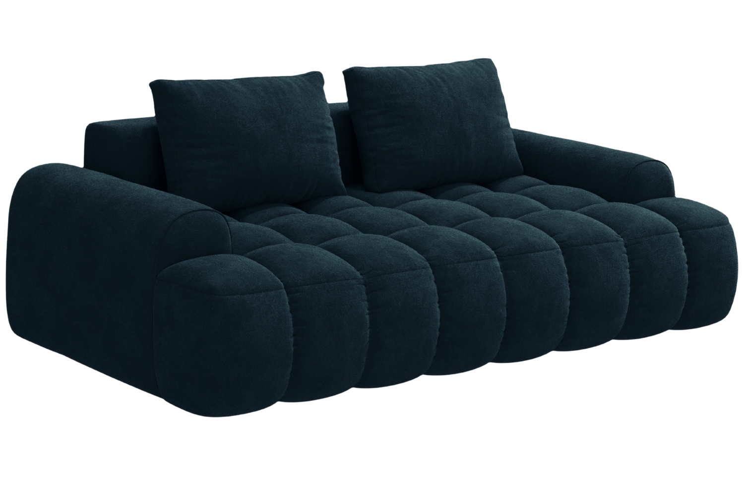 Cosmopolitan Design Tmavě modrá sametová trojmístná pohovka Linz 200 cm Cosmopolitan Design