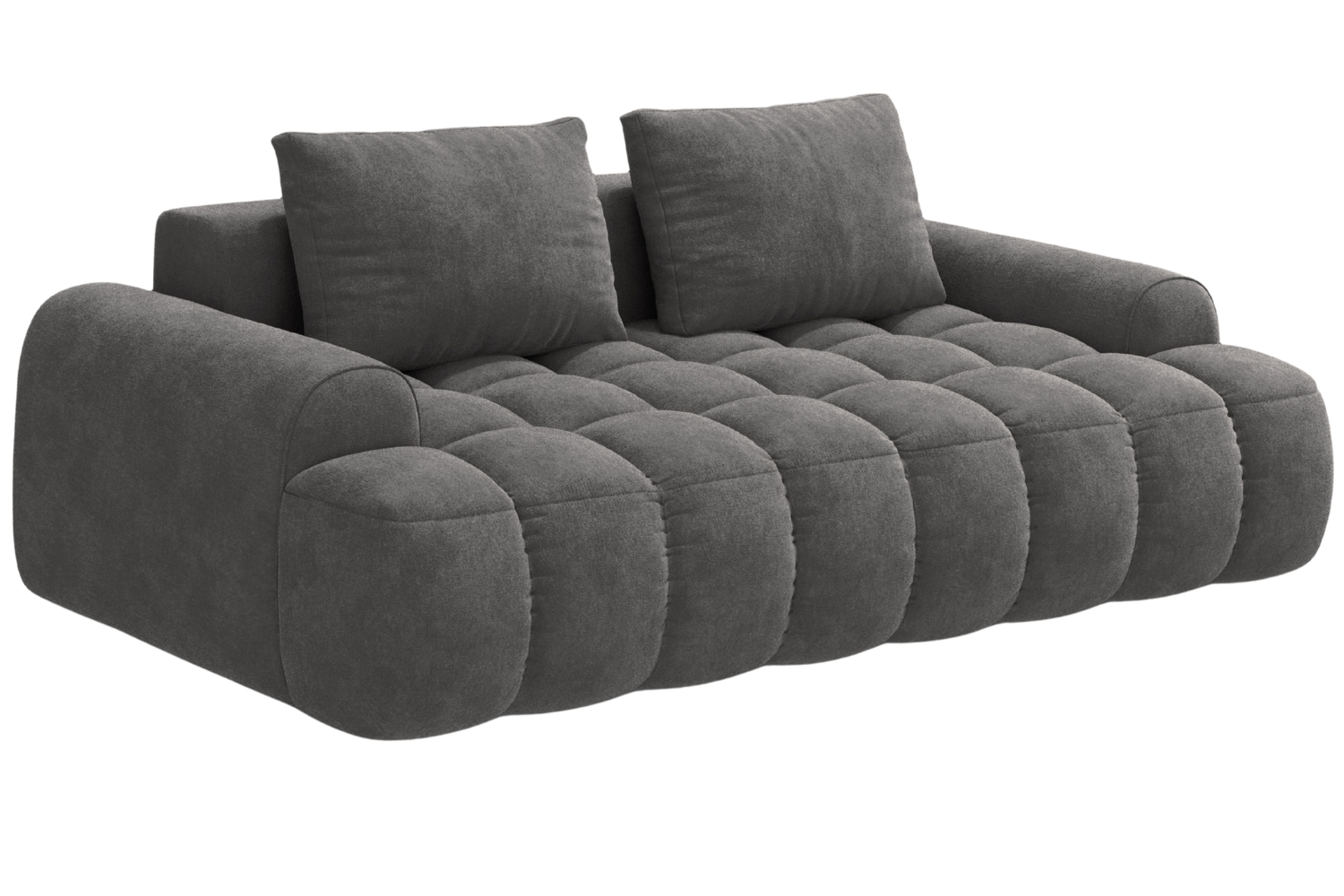 Cosmopolitan Design Šedá sametová trojmístná pohovka Linz 200 cm Cosmopolitan Design