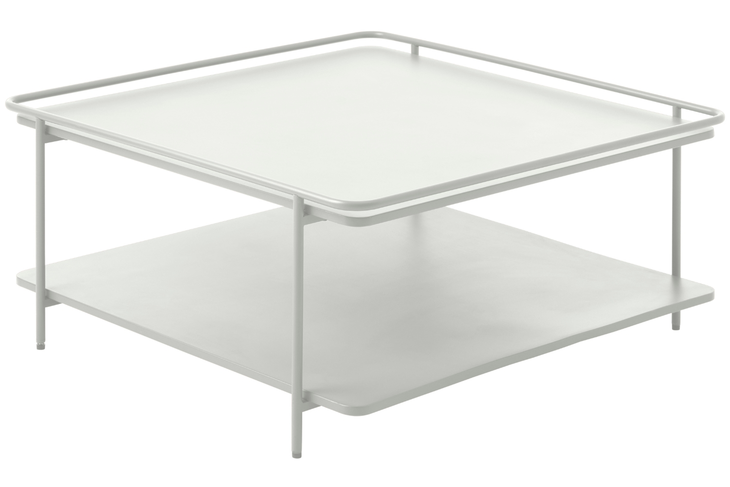 Unique Furniture Světle šedý kovový konferenční stolek Yuba 75 x 75 cm Unique Furniture