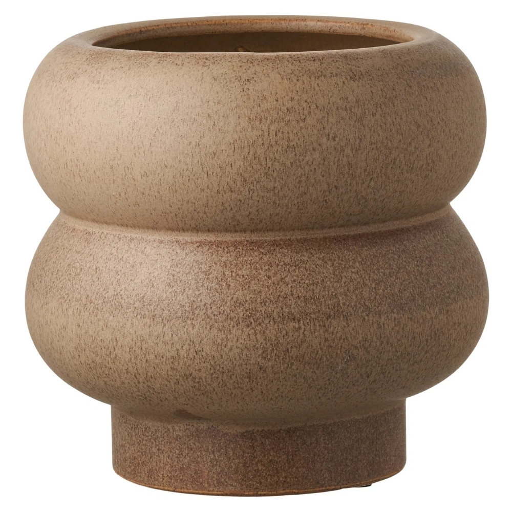 Nordic Living Hnědý keramický květináč Oddy Ø19 cm Nordic Living