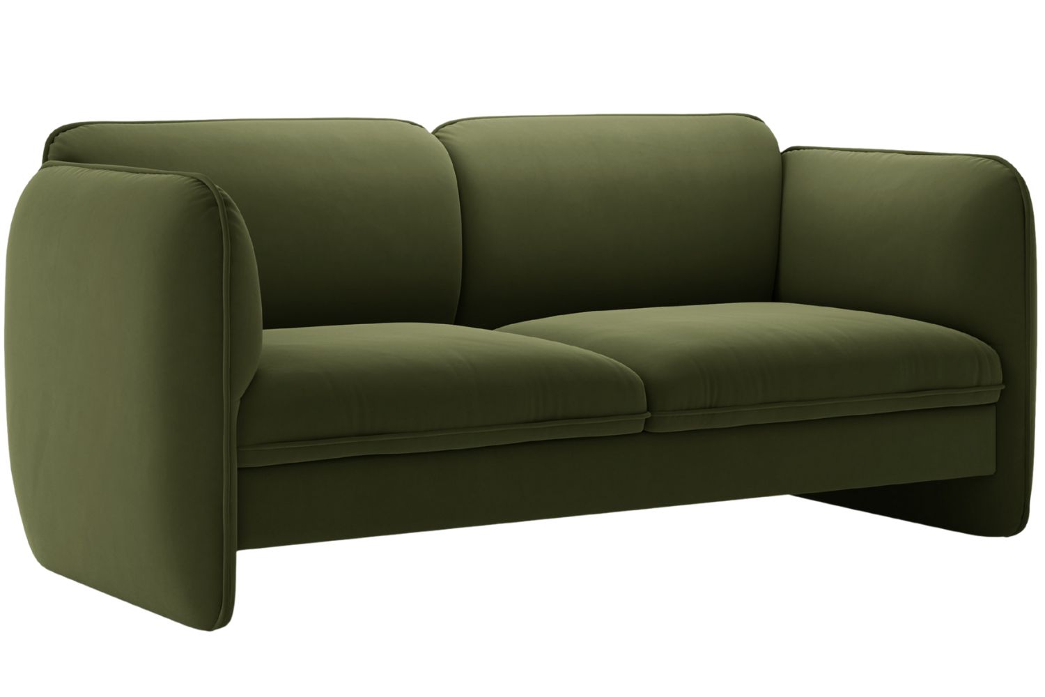 Micadoni Zelená sametová dvoumístná pohovka Georgia 168 cm Micadoni