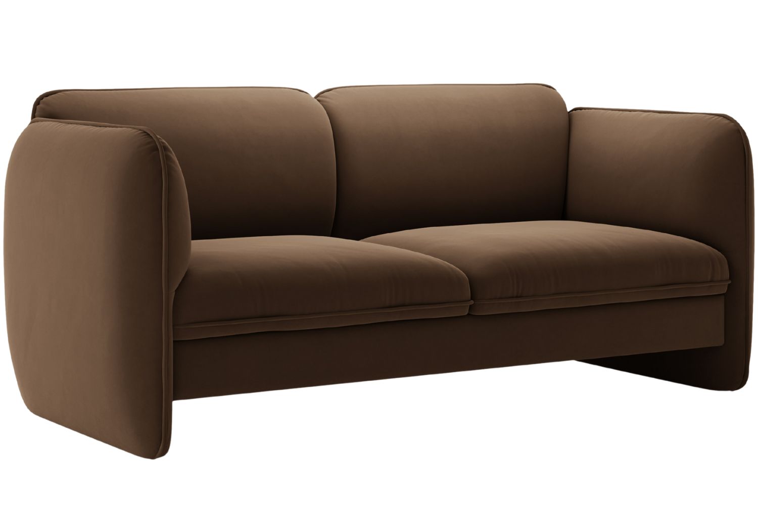 Micadoni Hnědá sametová dvoumístná pohovka Georgia 168 cm Micadoni