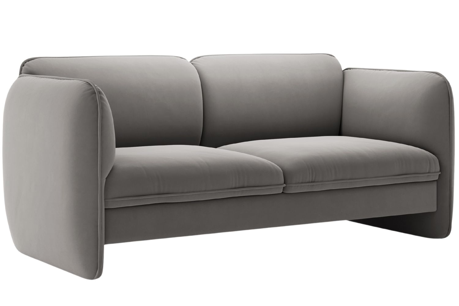 Micadoni Tmavě šedá sametová dvoumístná pohovka Georgia 168 cm Micadoni