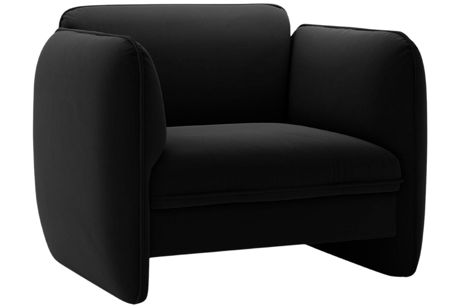 Micadoni Černé sametové křeslo Georgia Micadoni