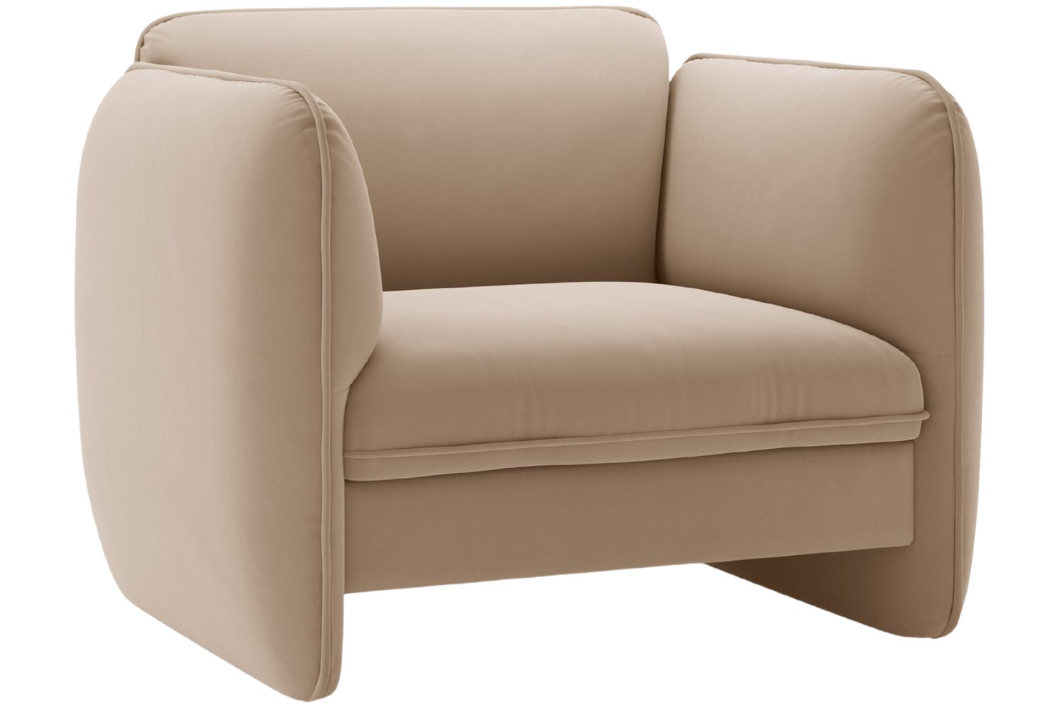 Micadoni Béžové sametové křeslo Georgia Micadoni