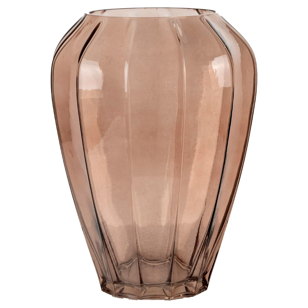 Nordic Living Hnědá skleněná váza Lesiah 29 cm Nordic Living