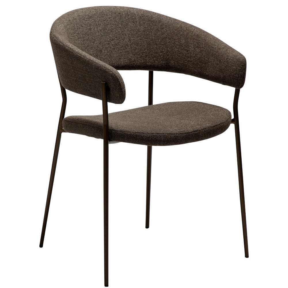 ​​​​​Dan-Form Hnědá bouclé jídelní židle DAN-FORM Reboot ​​​​​Dan-Form