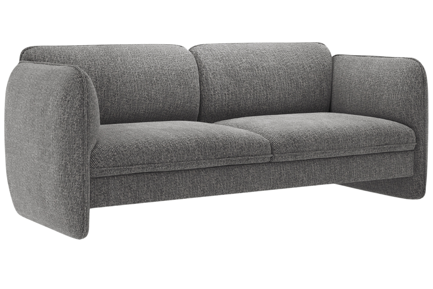 Micadoni Tmavě šedá trojmístná pohovka Georgia 204 cm Micadoni