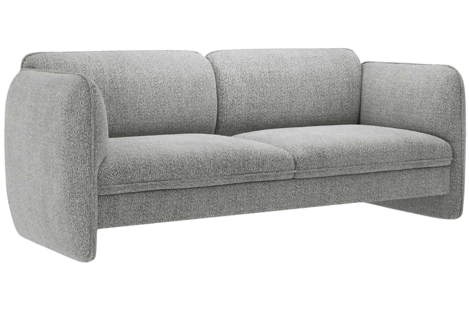 Micadoni Šedá trojmístná pohovka Georgia 204 cm Micadoni