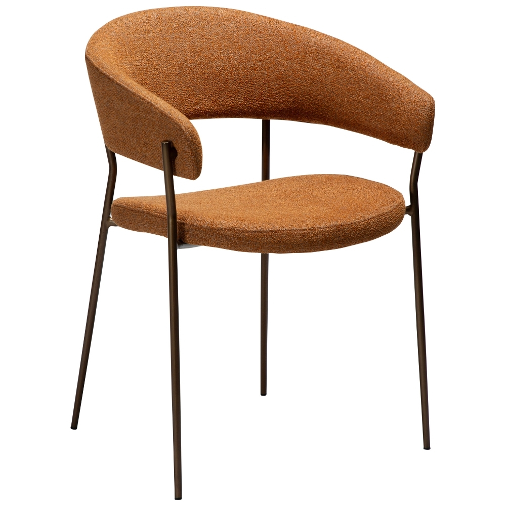 ​​​​​Dan-Form Oranžová bouclé jídelní židle DAN-FORM Reboot ​​​​​Dan-Form