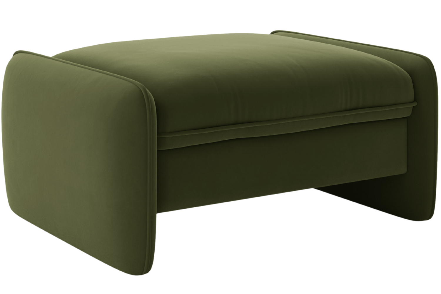 Micadoni Zelená sametová podnožka Georgia 95 x 70 cm Micadoni