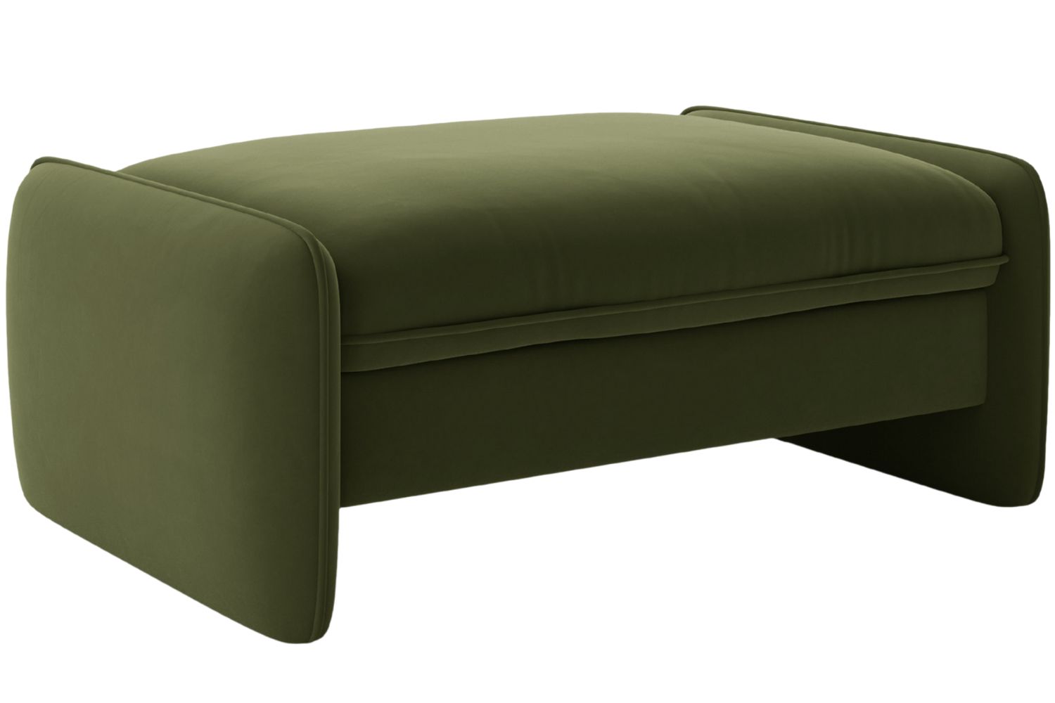 Micadoni Zelená sametová podnožka Georgia 115 x 70 cm Micadoni