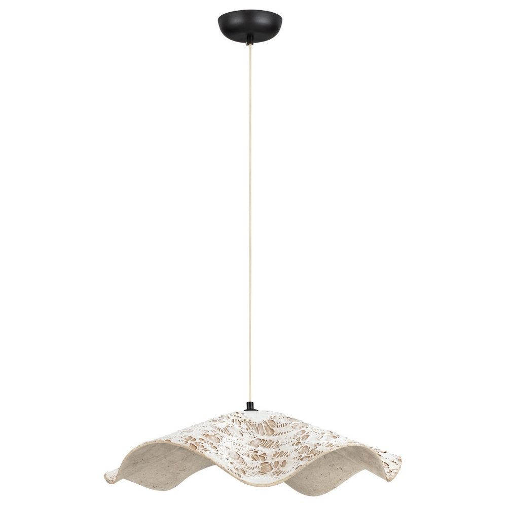 Nova Luce Bílé závěsné světlo Wabi 62 cm Nova Luce