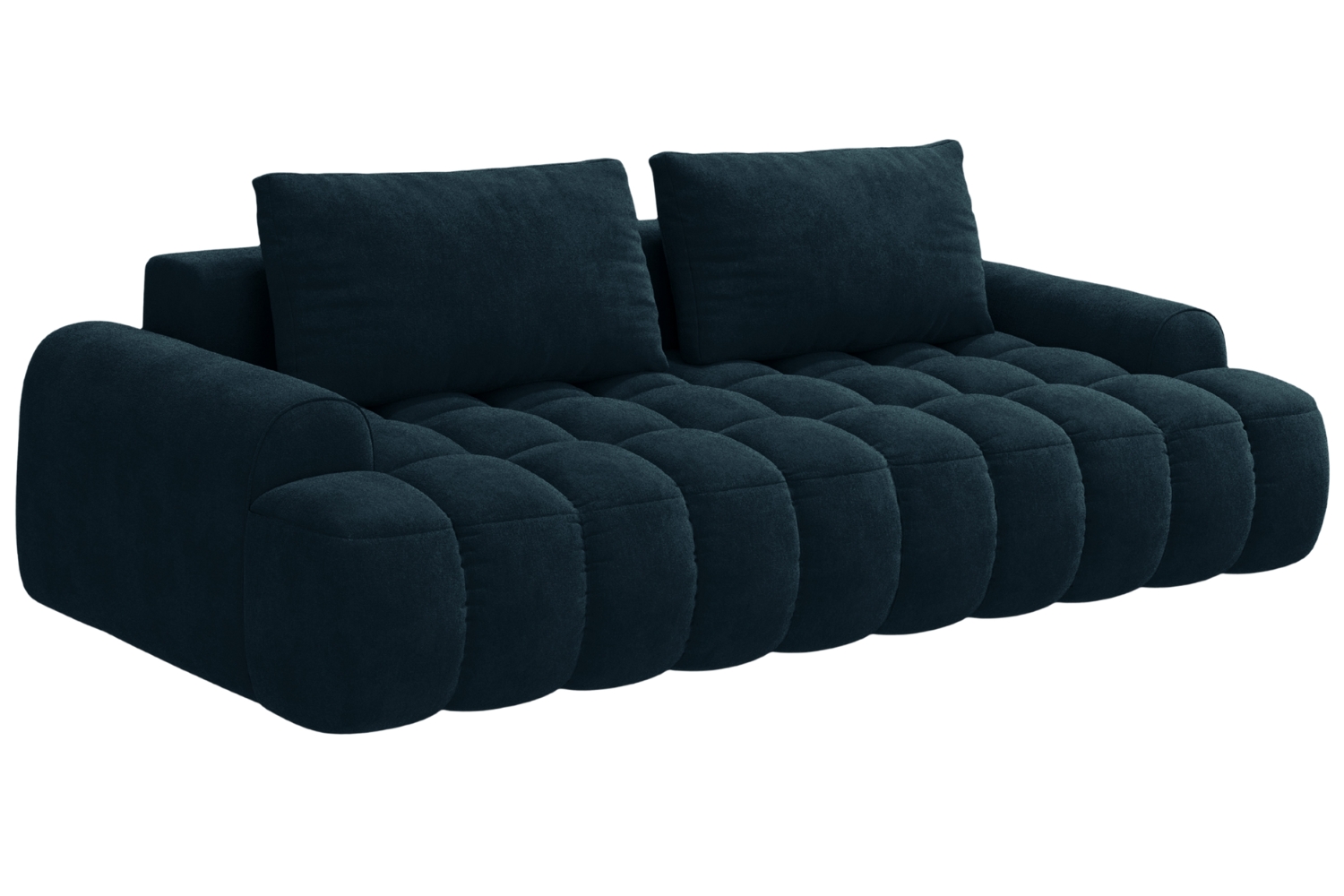 Cosmopolitan Design Tmavě modrá sametová rozkládací pohovka Linz 250 cm Cosmopolitan Design