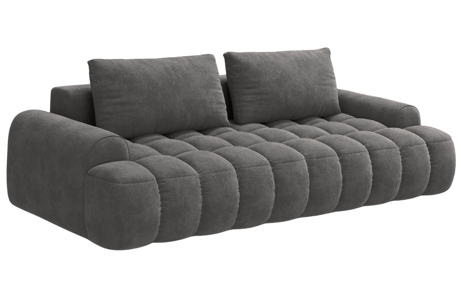 Cosmopolitan Design Šedá sametová rozkládací pohovka Linz 250 cm Cosmopolitan Design