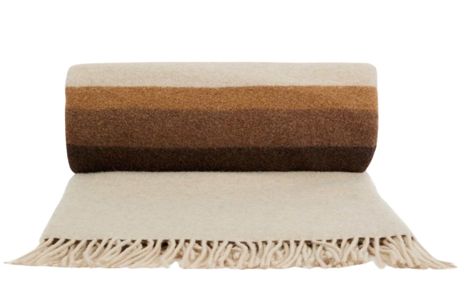 Kave Home Hnědý vlněný pléd Voreni 130 x 170 cm Kave Home