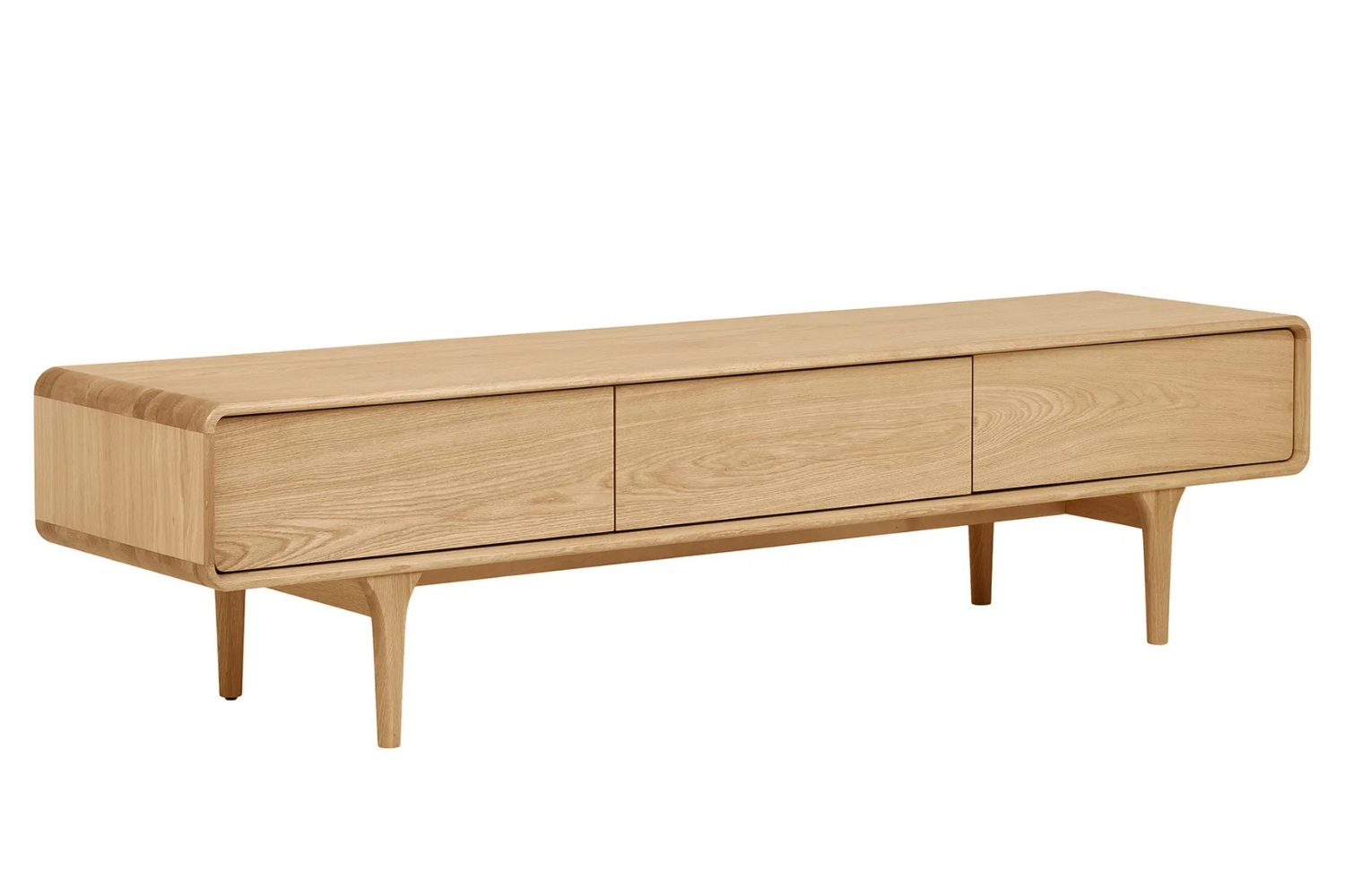 Nordic Living Dubový TV stolek Drew 180 x 45 cm Nordic Living