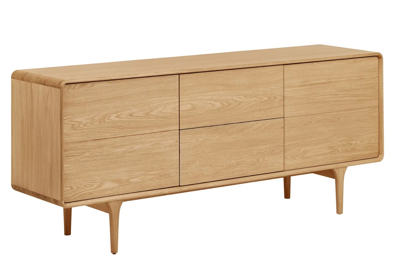 Nordic Living Dubová komoda Drew 180 x 45 cm Nordic Living