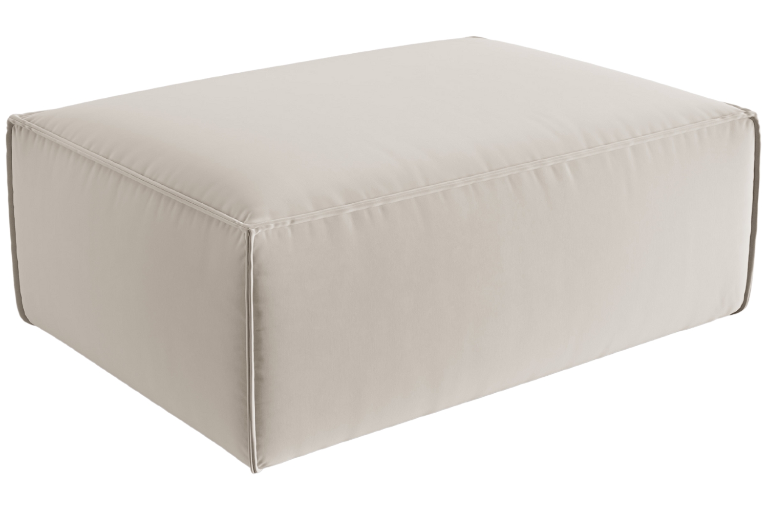 Cosmopolitan Design Světle béžová sametová podnožka Mackay 100 x 69 cm Cosmopolitan Design