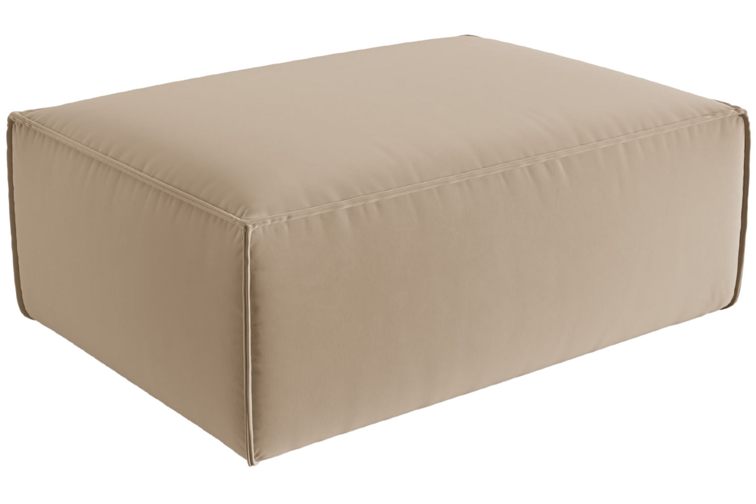 Cosmopolitan Design Pískově hnědá sametová podnožka Mackay 100 x 69 cm Cosmopolitan Design