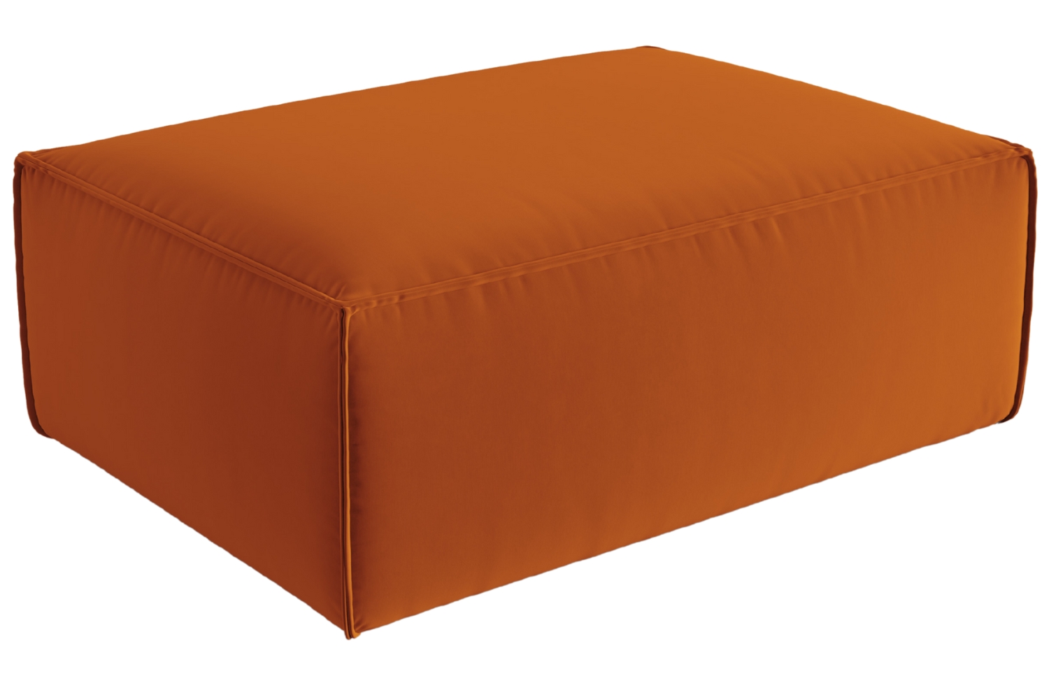 Cosmopolitan Design Terakotově oranžová sametová podnožka Mackay 100 x 69 cm Cosmopolitan Design