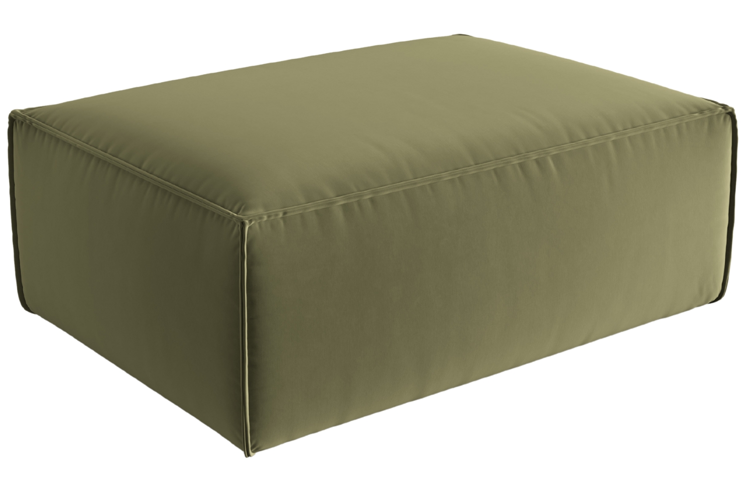 Cosmopolitan Design Zelená sametová podnožka Mackay 100 x 69 cm Cosmopolitan Design