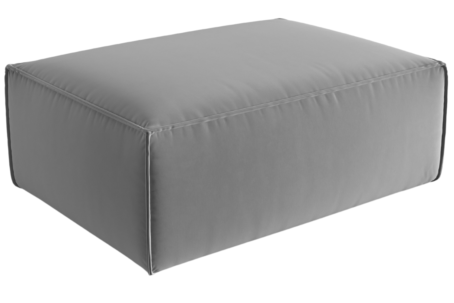 Cosmopolitan Design Šedá sametová podnožka Mackay 100 x 69 cm Cosmopolitan Design