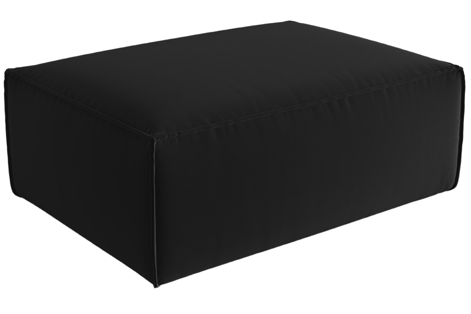 Cosmopolitan Design Černá sametová podnožka Mackay 100 x 69 cm Cosmopolitan Design