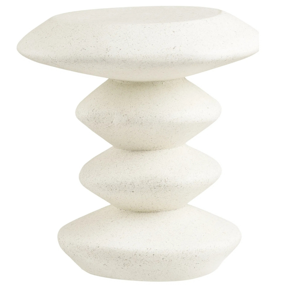 Nordic Living Bílý odkládací stolek Newton 36 cm Nordic Living