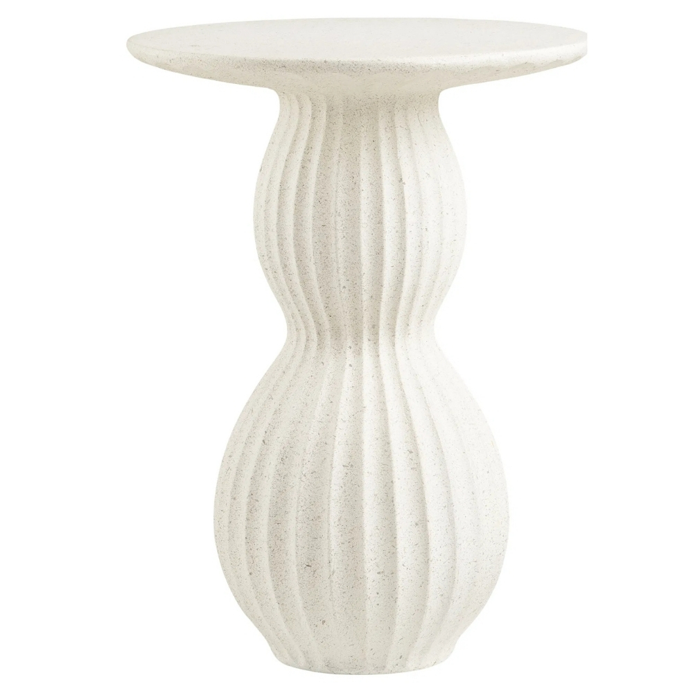 Nordic Living Bílý odkládací stolek Newton 40 cm Nordic Living