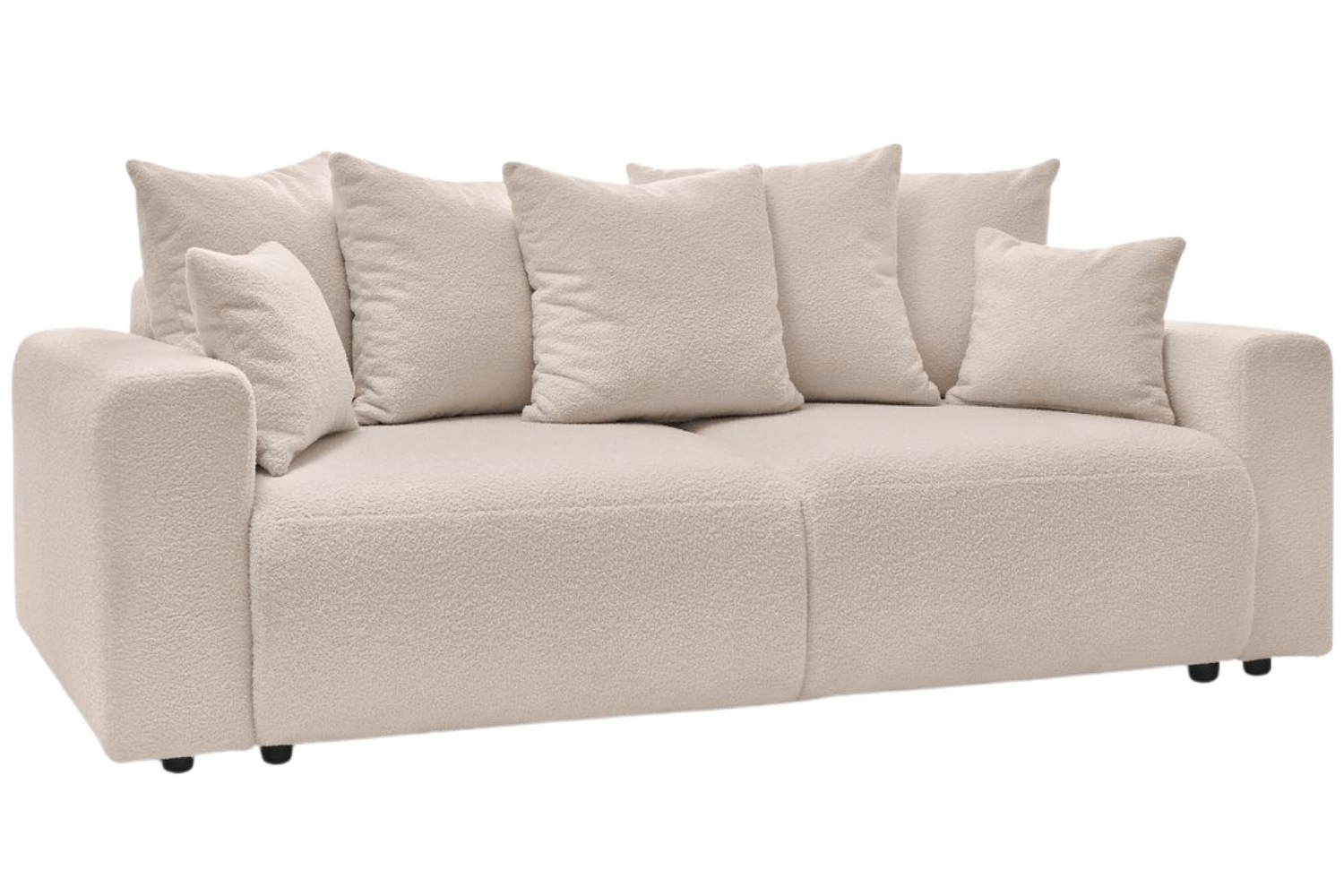 Bobochic Paris Béžová bouclé rozkládací pohovka Envy 245 cm Bobochic Paris