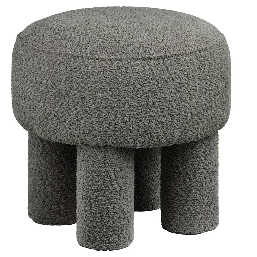 Nordic Living Šedý taburet Kanberra 43 cm Nordic Living