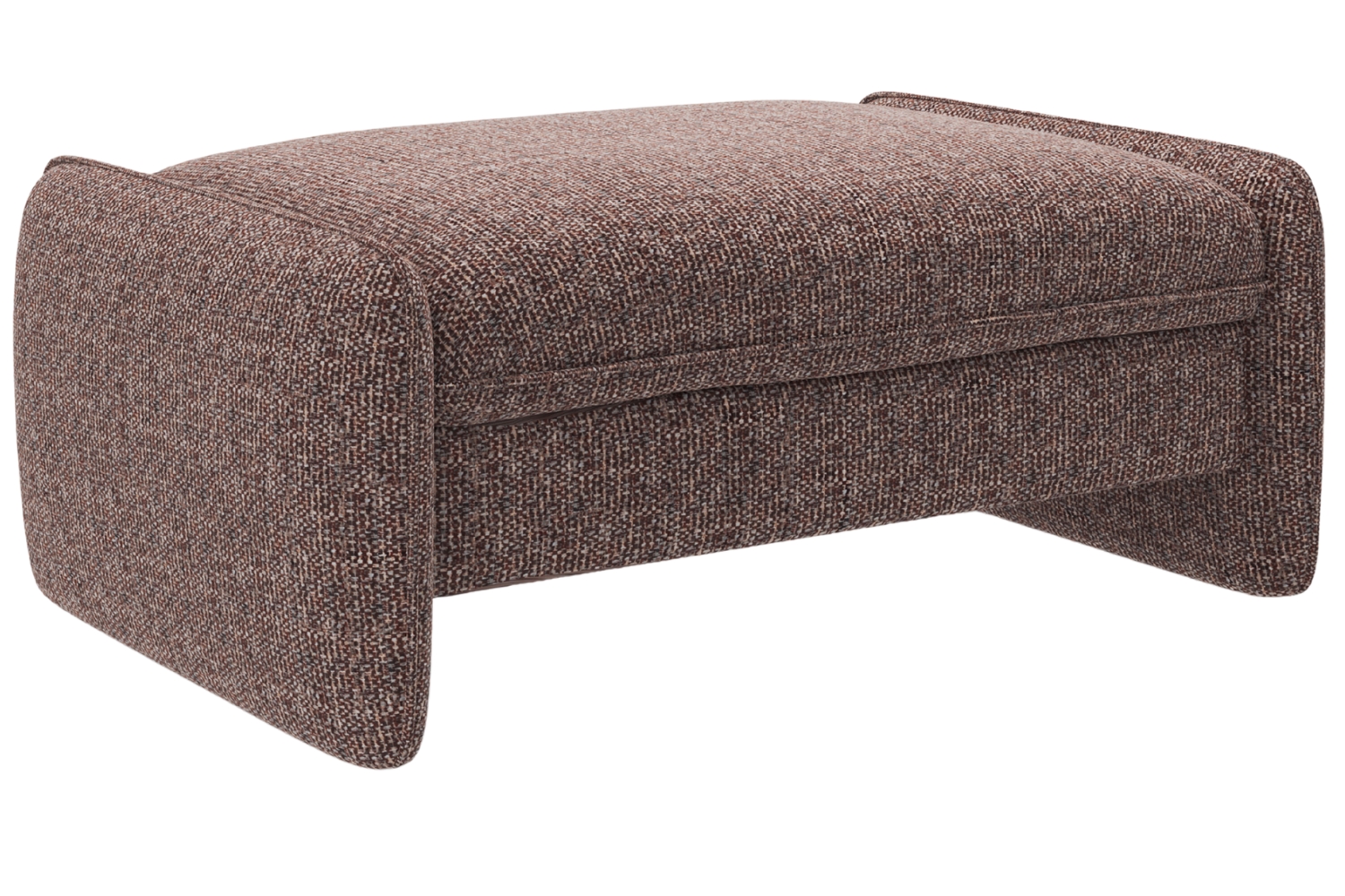 Micadoni Hnědá podnožka Georgia 115 x 70 cm Micadoni