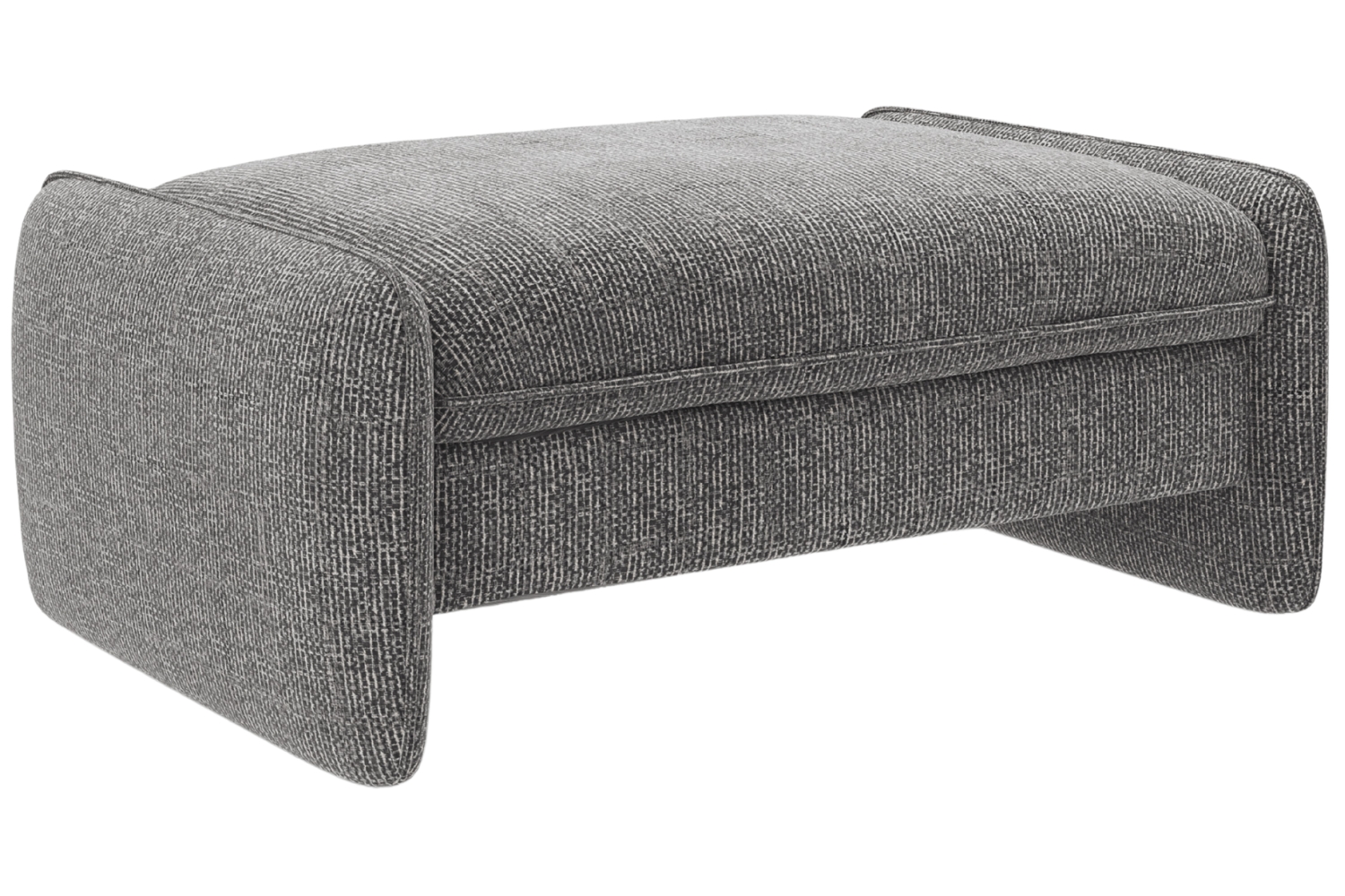 Micadoni Tmavě šedá podnožka Georgia 115 x 70 cm Micadoni