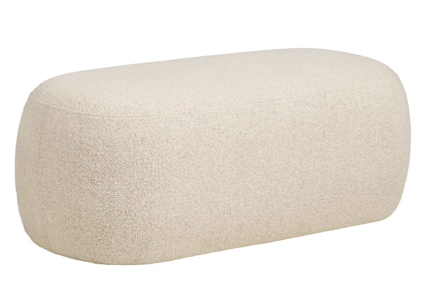 Nordic Living Béžová bouclé lavice Blossoming 100 x 50 cm Nordic Living