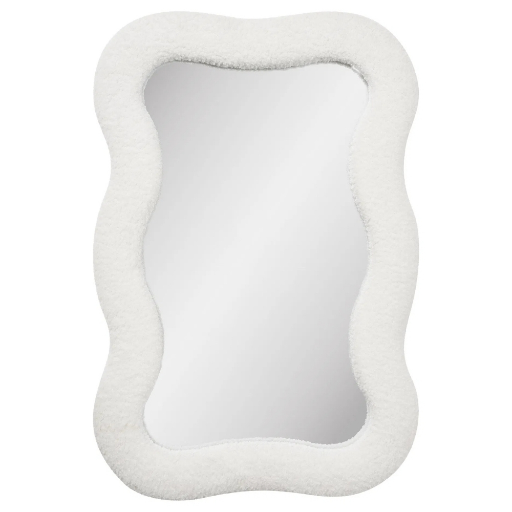 Nordic Living Bílé závěsné zrcadlo Bossar 80 x 54 cm Nordic Living