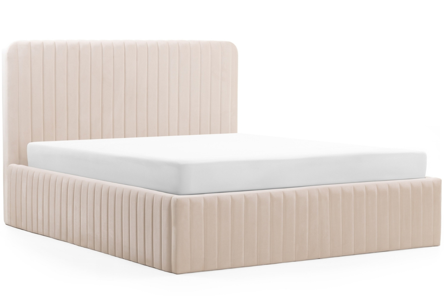 Nova Nook Béžová sametová dvoulůžková postel Andre 160 x 200 cm Nova Nook