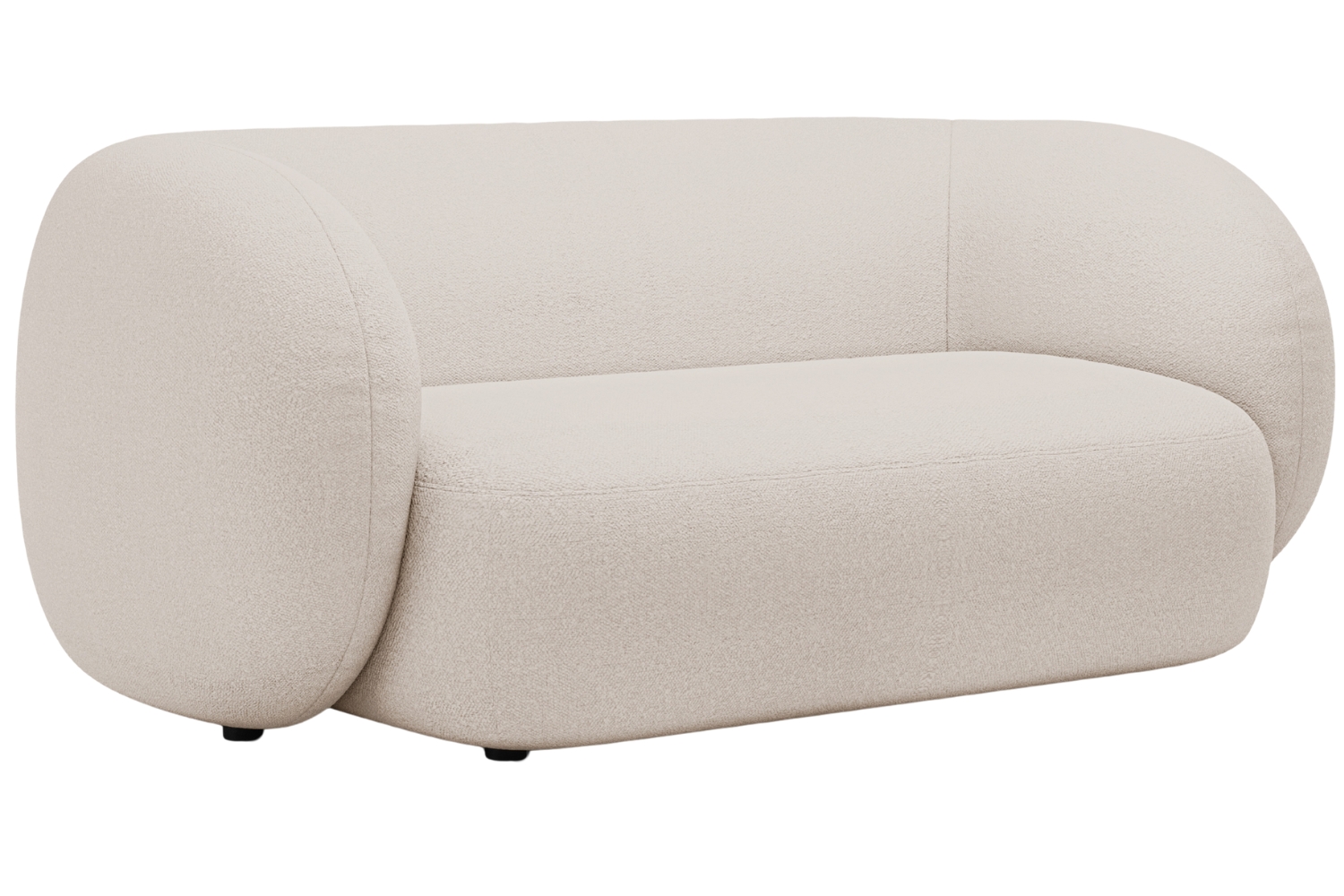 Micadoni Béžová bouclé dvoumístná pohovka Kate 183 cm Micadoni