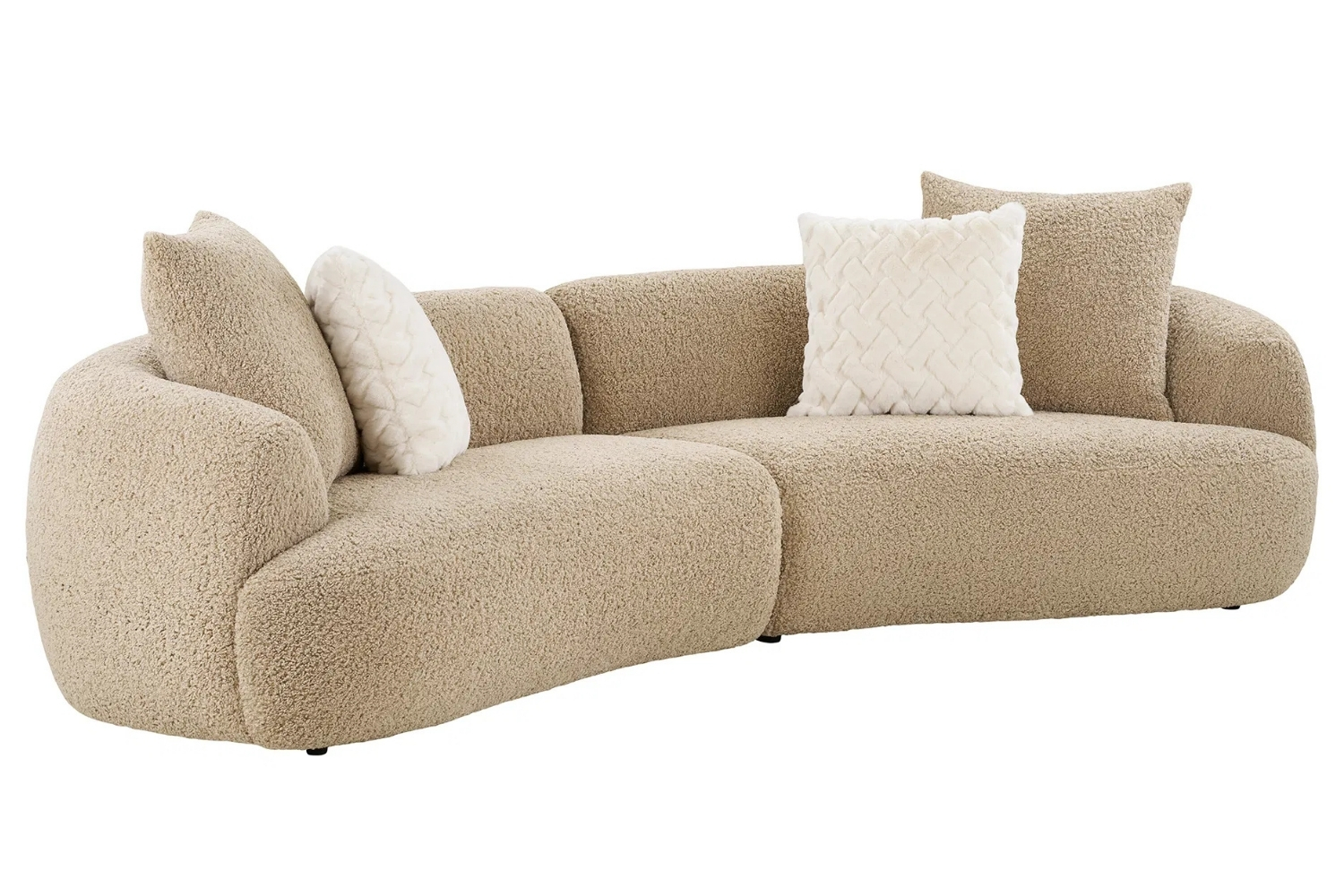 Nordic Living Hnědá pohovka Dalmi 302 cm Nordic Living