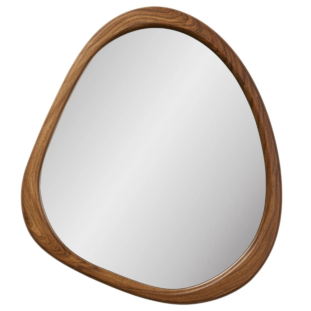 Nordic Living Hnědé závěsné zrcadlo Luxor 47 x 44 cm Nordic Living