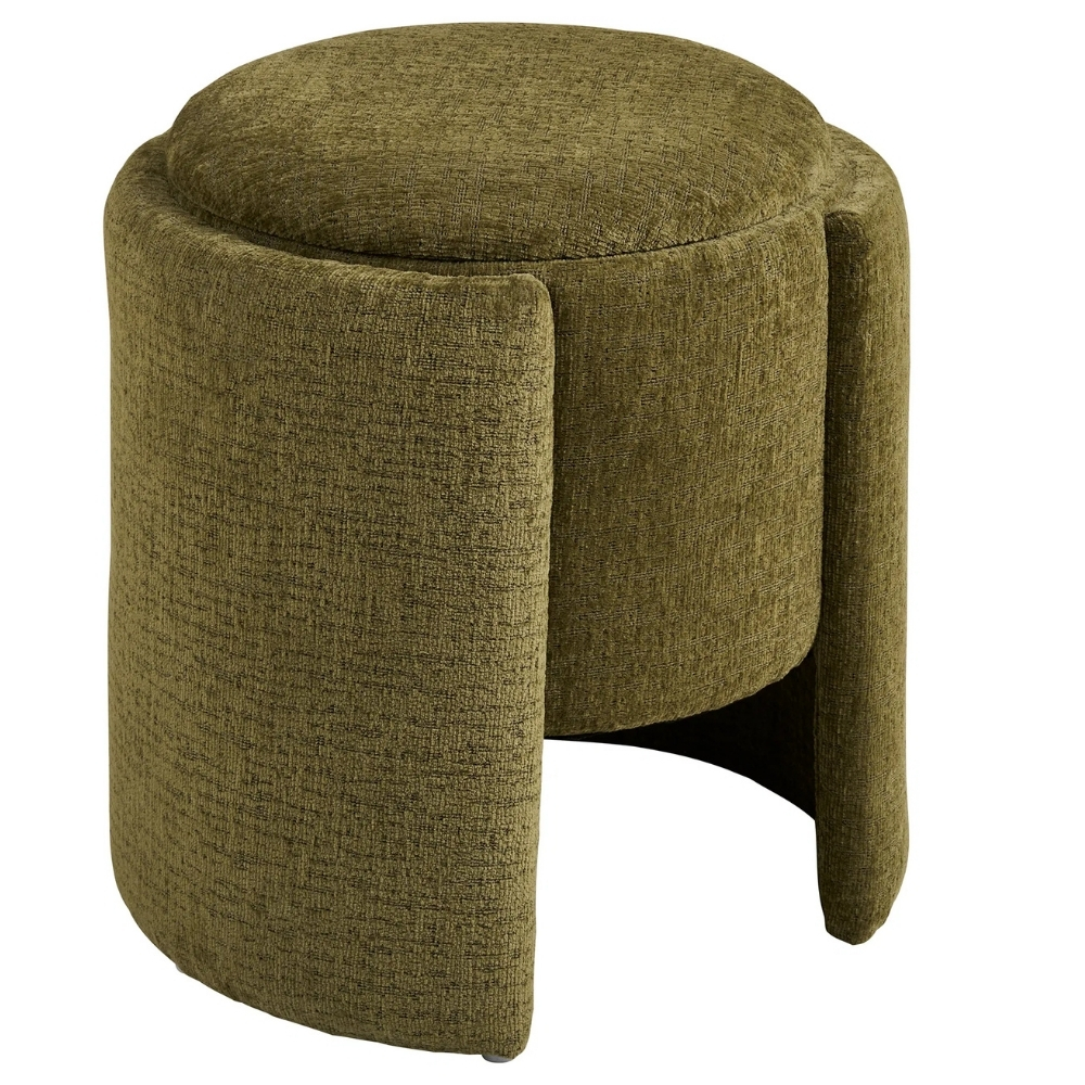 Nordic Living Zelený taburet Walzdor 42 cm Nordic Living