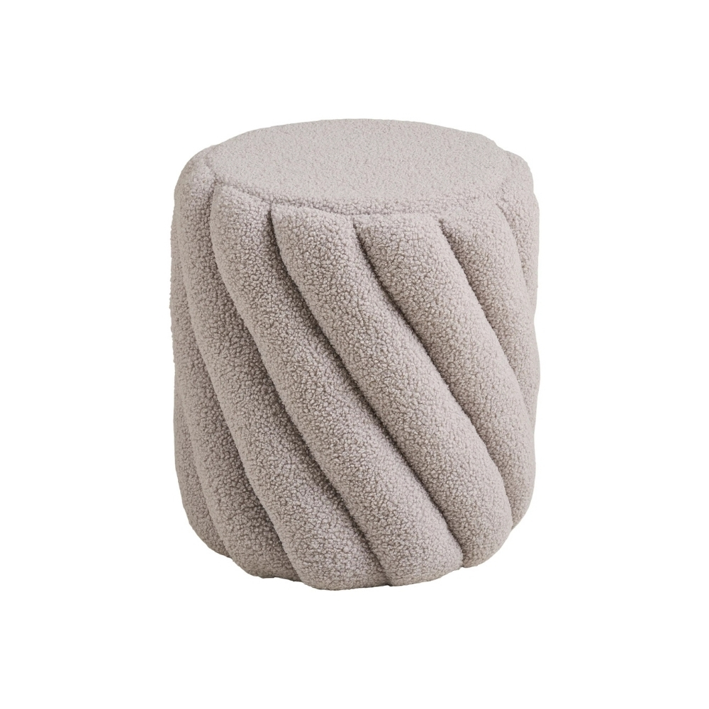 Nordic Living Šedý taburet Sansa 38 cm Nordic Living